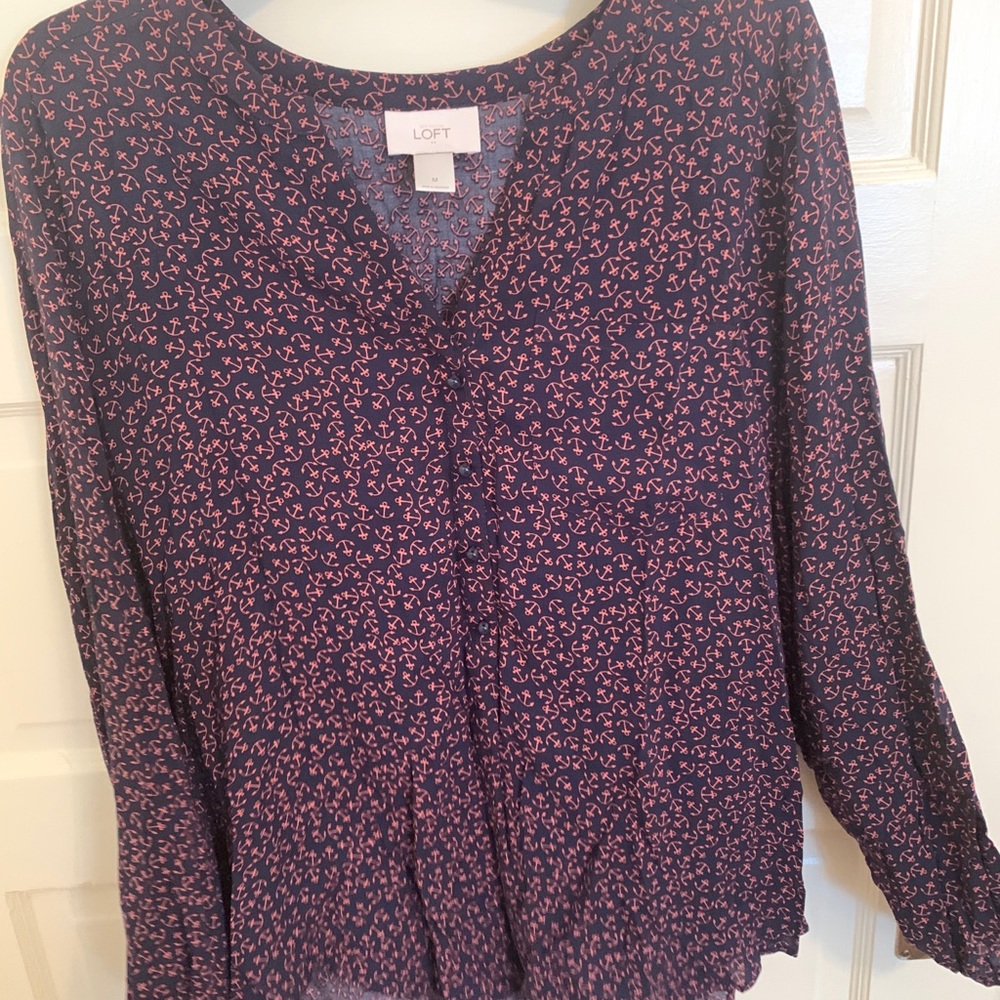 LOFT long sleeve anchor top